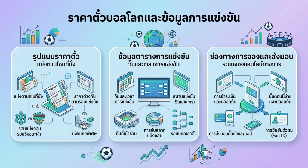 ราคาตั๋วบอลโลกและข้อมูลการแข่งขัน